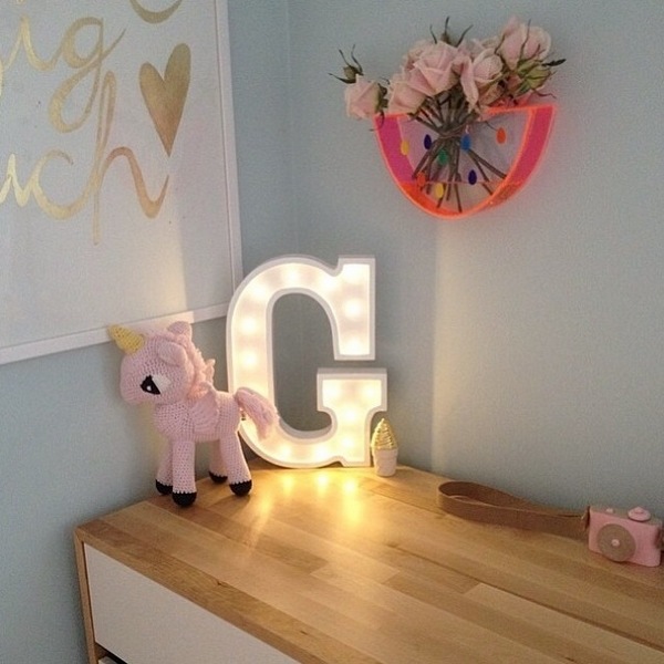  letter lamp nursery room lighting kids bedroom decoration
