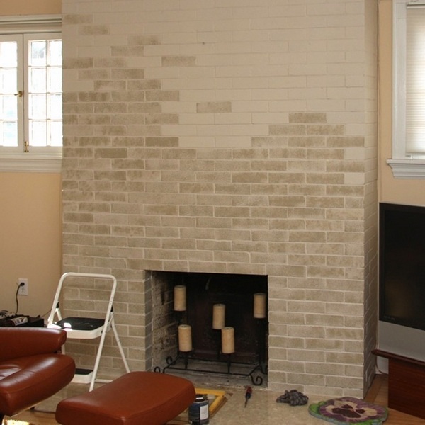 modern fireplace brick painting fireplace renovation ideas