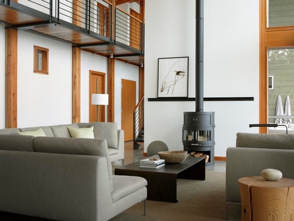 modern heating pellet living room furniture ideas