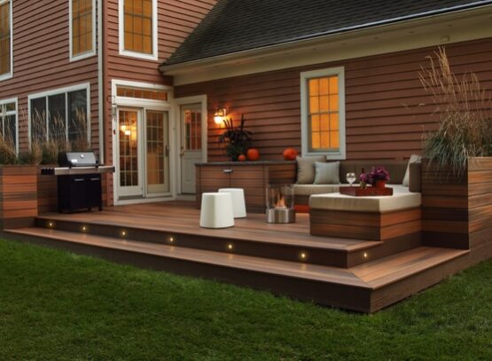 modern-home-exterior-WPC-decking-firepit-lounge-area