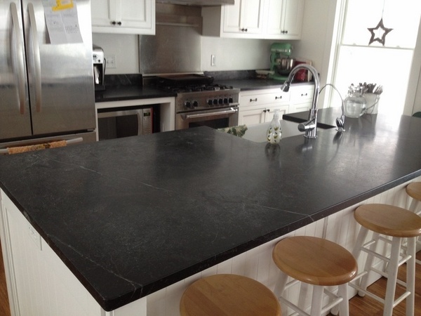 modern kitchen-countertops-soapstone-countertops-easy maintenance