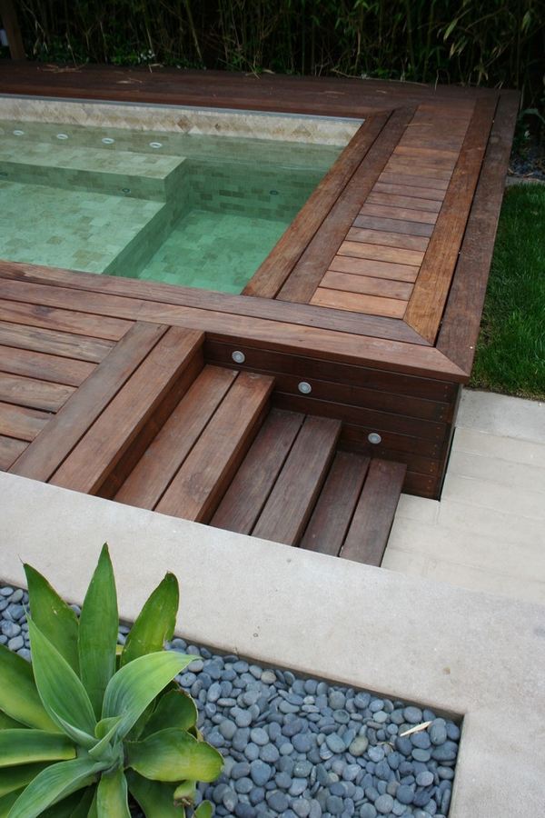 modern pools above ground pool deck plans wood deck