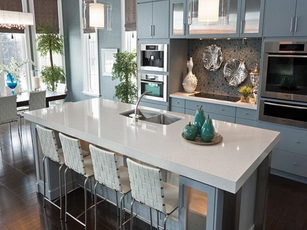quartz countertop contemporary kitchen design kitchen island with seating