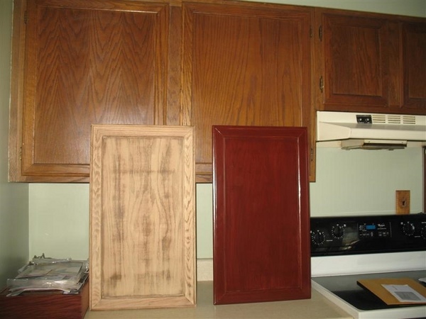 restaining-cabinets-DIY kitchen-renovation-cabinet-finish