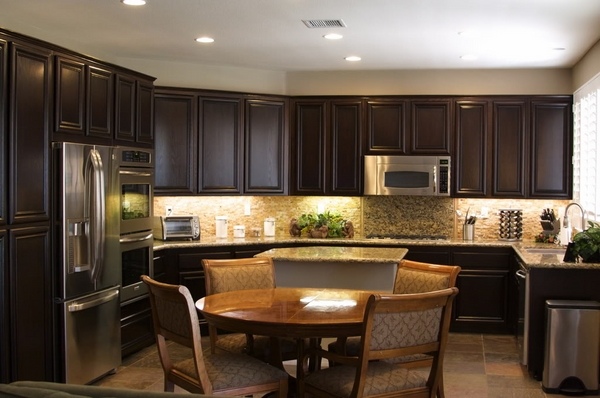 Restaining cabinets - give a new life to the dated kitchen