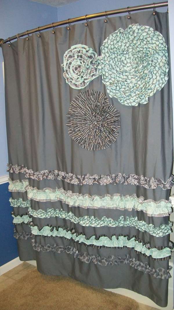 shower curtain decorative ruffles bathroom ideas designs