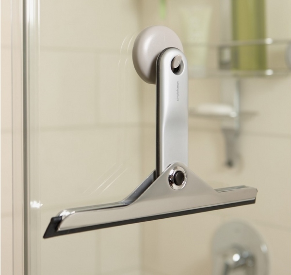 shower squeegee with hook glass shower cleaning ideas modern bathroom