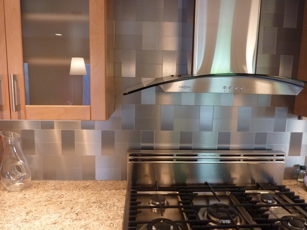 stainless tile DIY kitchen tile self-adhesive tiles kitchen ideas