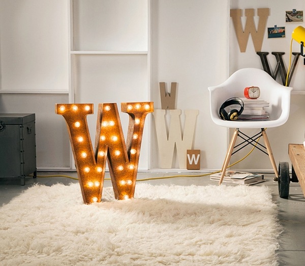 vintage marquee letters cool teen bedroom decoration ideas