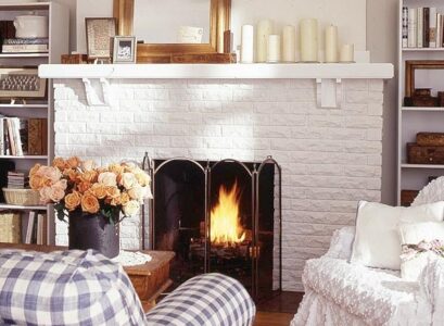 white-brick-fireplace-makeover-ideas-rustic-living-room