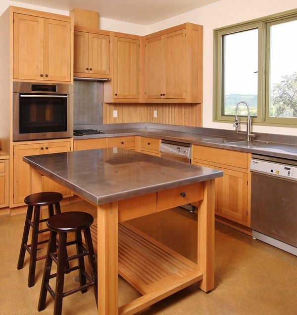 zinc countertops wood cabinets kitchen ideas kitchen renovation