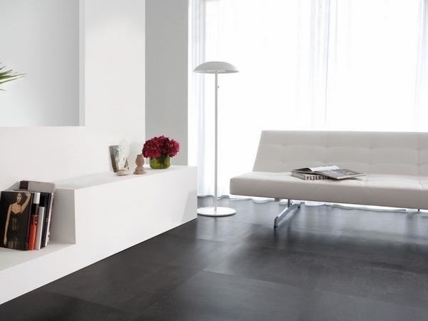 floor dark gray color modern living room design