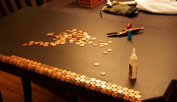 DIY epoxy countertops ideas coin countertop
