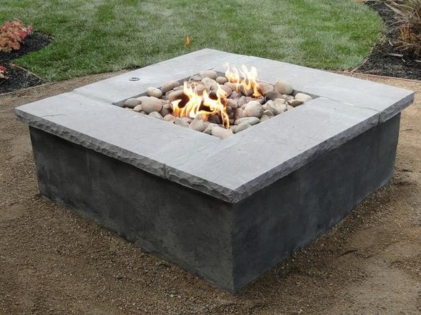  propane fire pit ideas concrete patio ideas DIY decorating