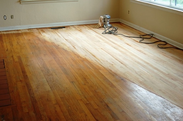 Hardwood floor refinishing before after DIY instructions