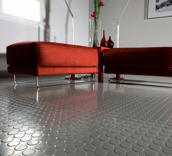 Rubber floor tiles contemporary home flooring ideas trendy gray color