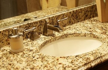 Santa-Cecilia-granite-countertop-contemporary-bathroom-design-ideas