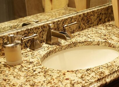 Santa-Cecilia-granite-countertop-contemporary-bathroom-design-ideas
