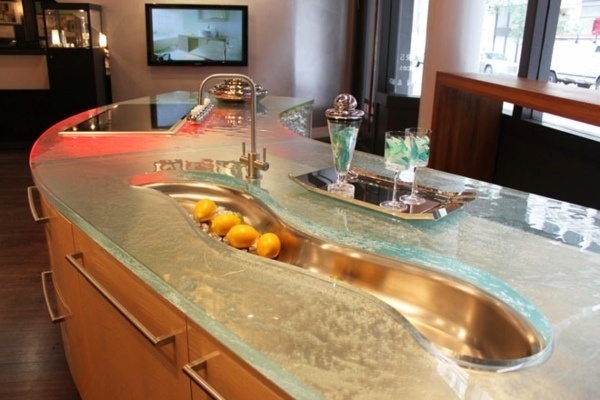 awesome glass countertops contemporary kitchen ideas modern original kitchen sink
