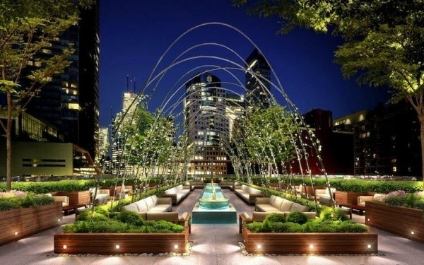 awesome rooftop gardens garden fountain design artistic design urban landscape design