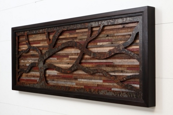Modern Wall Art Ideas From Recycled Wood Brings Nature Into Your Home - Murals For Home Decorating Ideas
