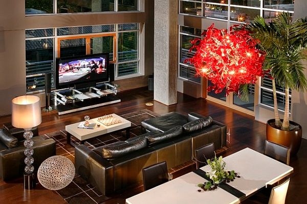bachelor apartment ideas modern living room sofa spectacular chandelier