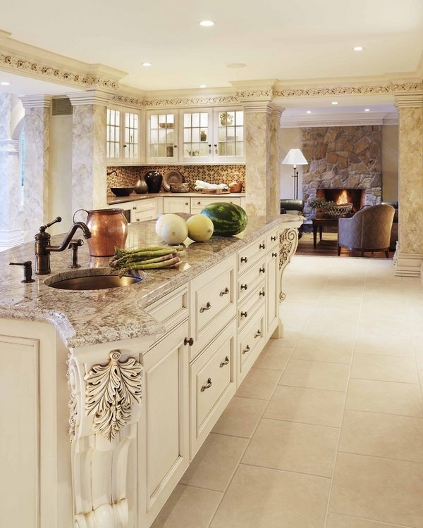 bianco antico granite countertops spectacular kitchen design white-kitchen cabinets kitchen island