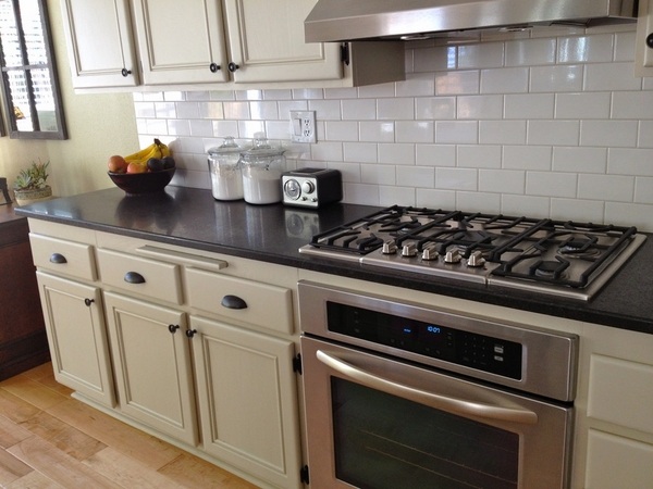 black pearl granite countertop white tile backsplash kitchen remodel ideas