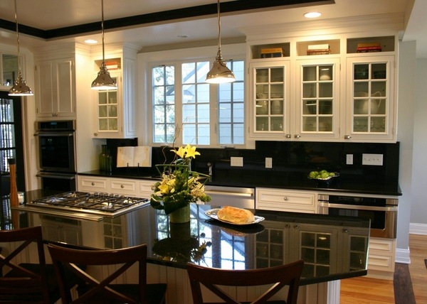 black pearl granite countertops white cabinets kitchen remodel ideas kitchen island with seating