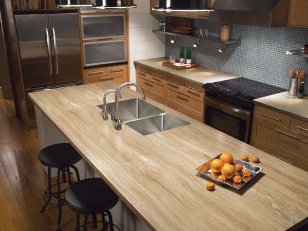 contemporary kitchen designs laminate travertine appearance