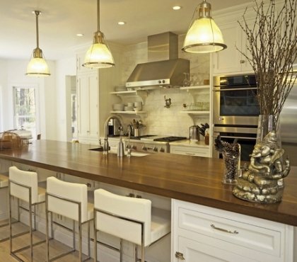 contemporary-kitchen-interior-white-kitchen-furniture-kitchen island-countertop-wood