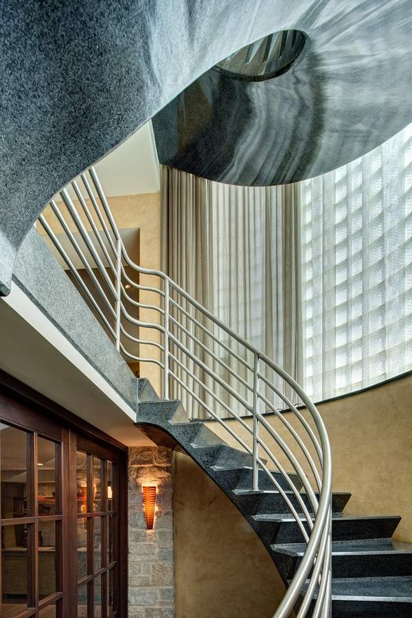 contemporary staircase design terrazzo staircase focal pont