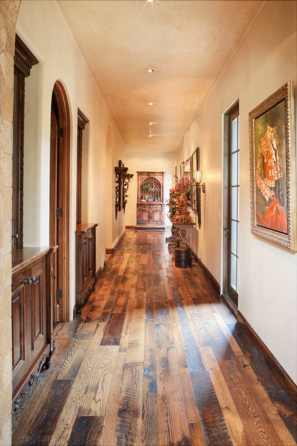 corridor flooring ideas unfinished hardwood floor different color