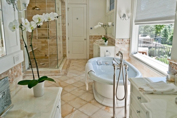 cultured marble freestanding tub bathroom decoration ideas