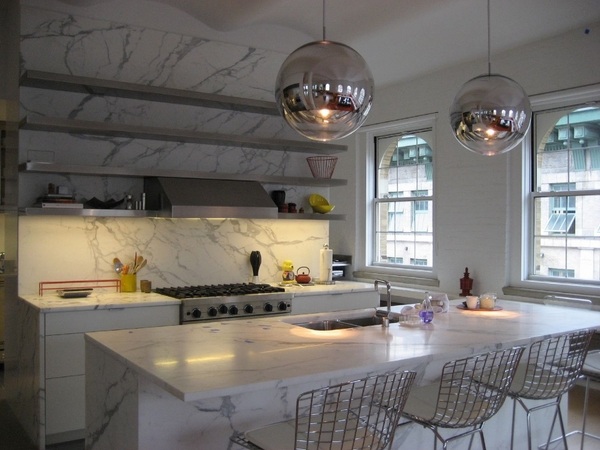 fabulous design white marble countertops modern kitchen lighting bar stools