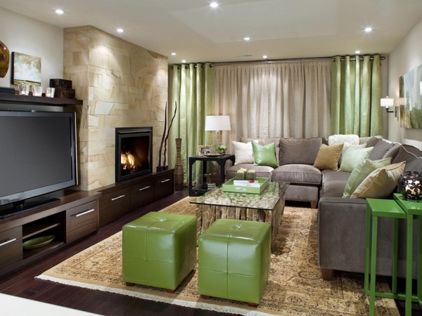fantastic basement remodel ideas family room fireplace sectional sofa