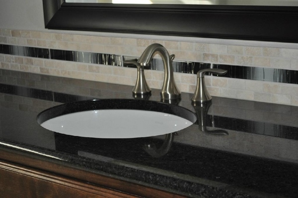 countertops Black pearl granite modern bathroom design