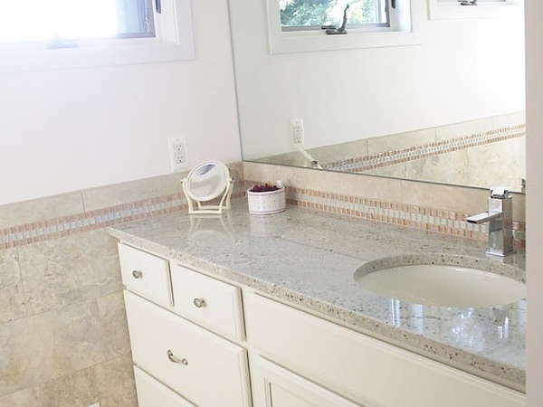 granite bathroom countertops ideas bianco romano white vanity