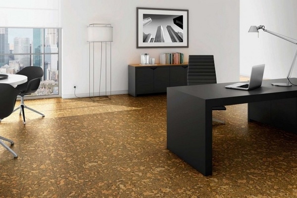 home office design flooring black furniture