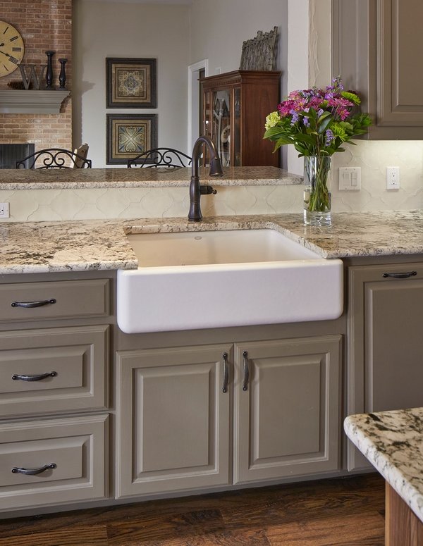 kitchen countertop ideas white ice granite countertop apron sink
