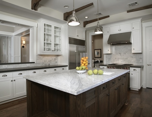 kitchen materials white marble countertops white cabinets hardwood floor