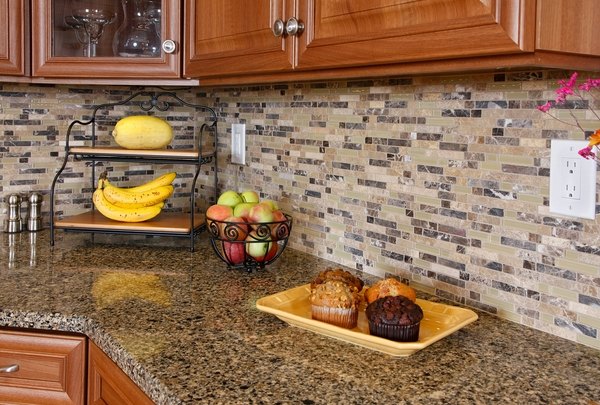 kitchen countertops brown granite countertops wood cabinets DIY kitchen countertops