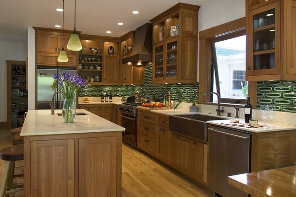 kitchen design ideas wood cabinets limestone kitchen lighting ideas