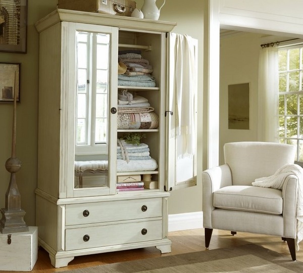  armoire vintage style furniture mirrored doors
