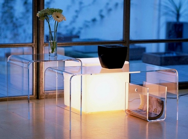 modern furniture ideas transparent living room furniture coffee table