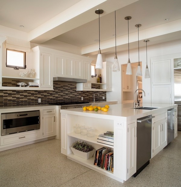 modern kitchen designs white kitchen cabinets tile backsplash