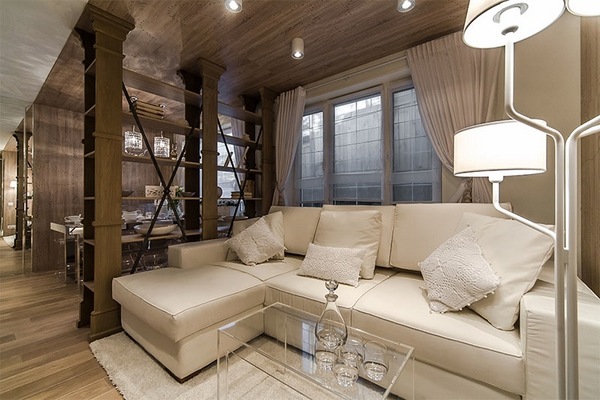 modern living room furniture white leather sofa transparent coffee table modern floor lamp