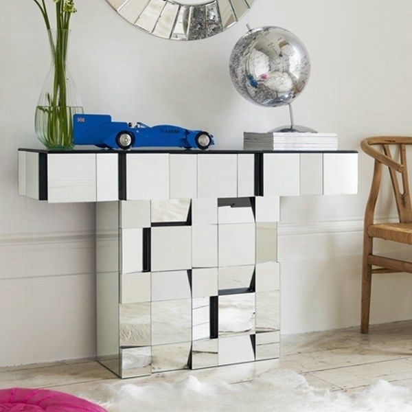 modern mirrored furniture designs console table mirror front