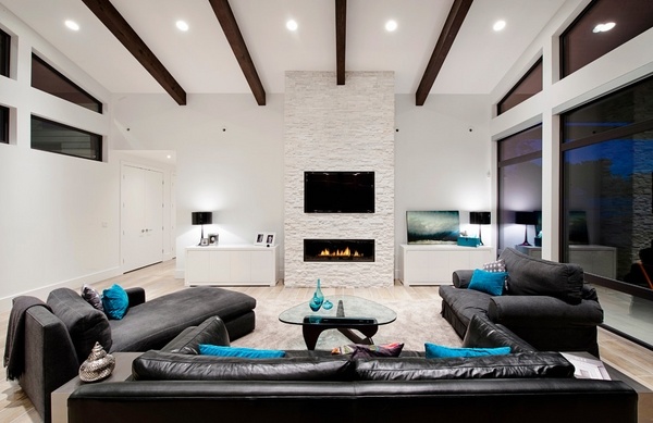 mounting a tv over a fireplace ideas modern furniture black leather sofa daybed