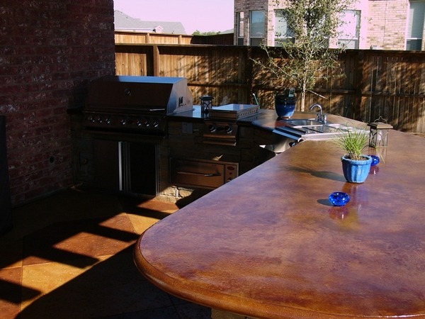 patio ideas outdoor countertops stained countertop